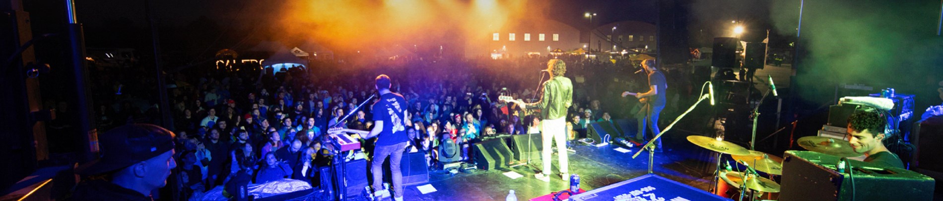 View from the stage at an outdoor concert