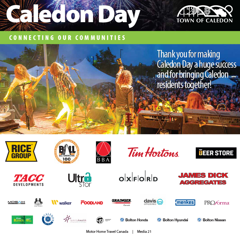 Thank you to our Caledon Day sponsors