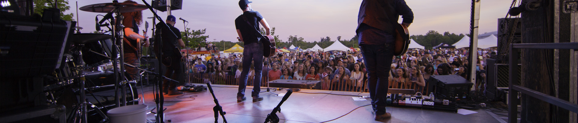 View from the stage at an outdoor concert