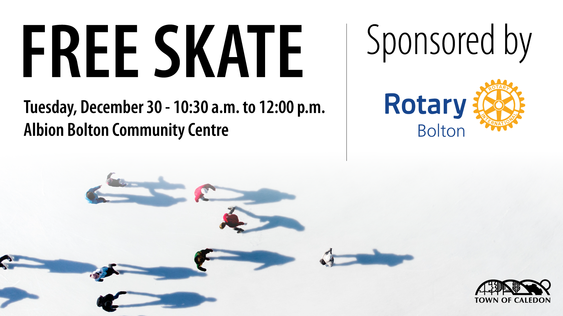 Free Skate on December 30 - Sponsored by the Rotary Club of Bolton