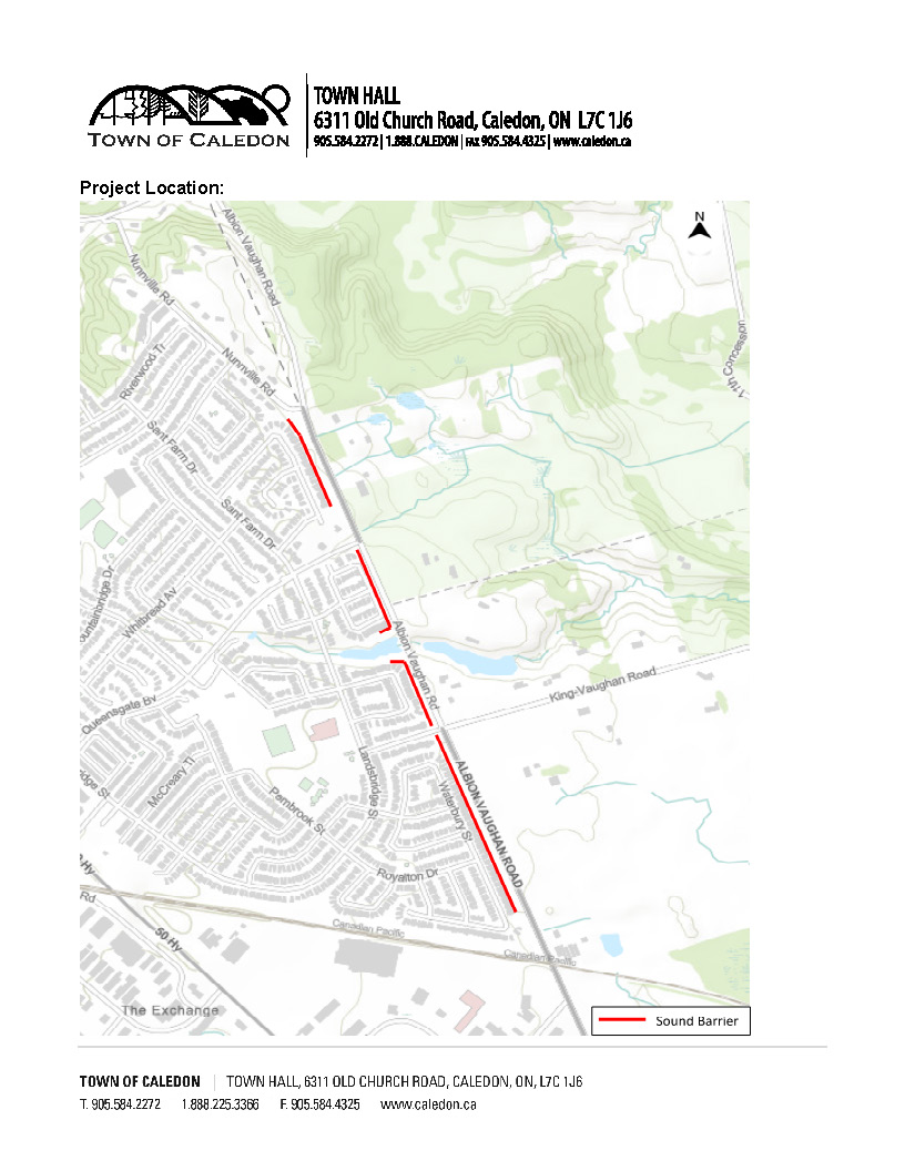 Albion Vaughan Sound Barrier Location Map