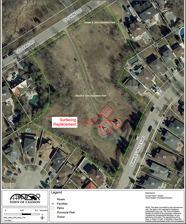 Russel and Joan Robertson Park map