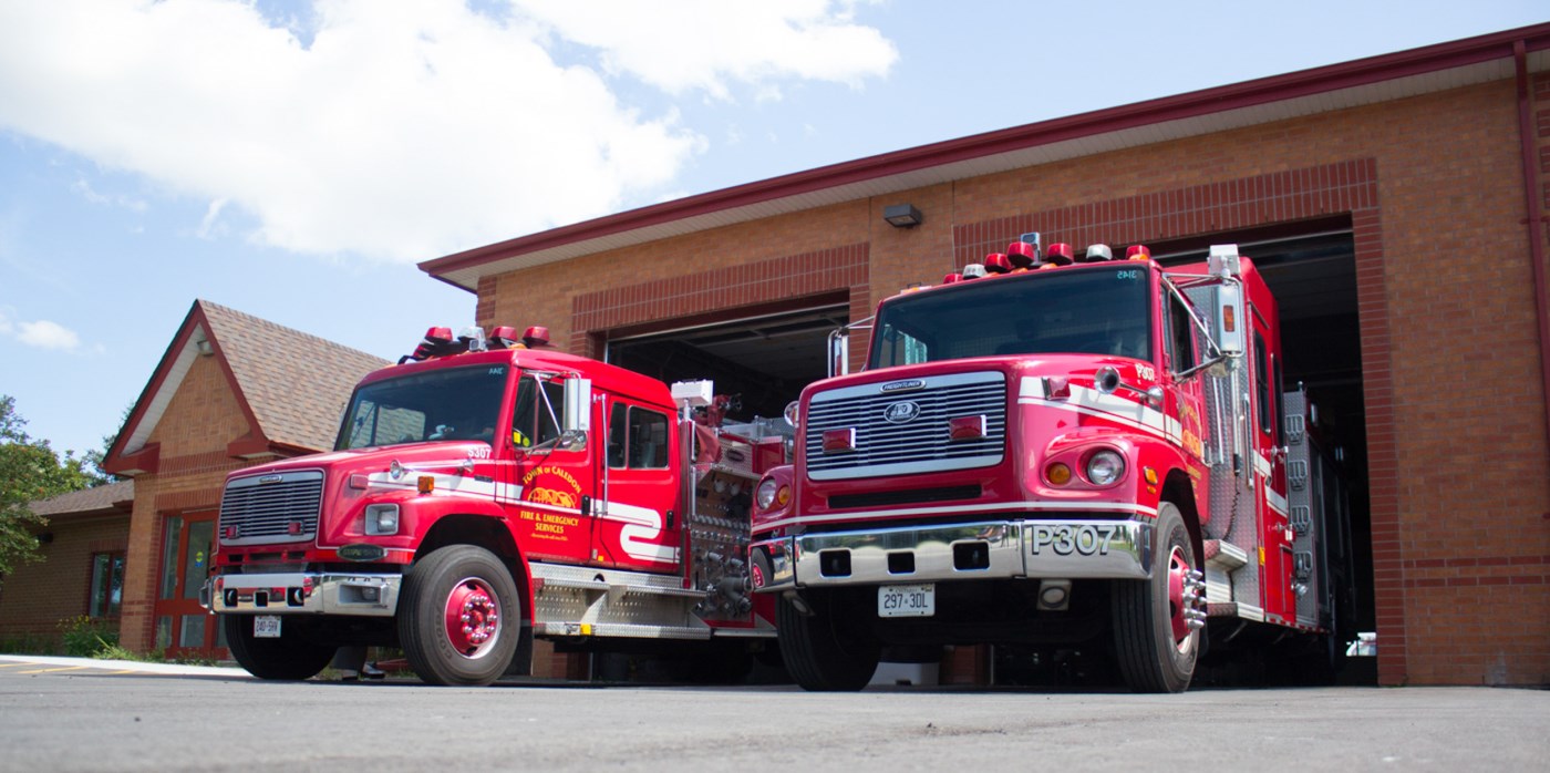 Caledon Fire and Emergency Services vehicles