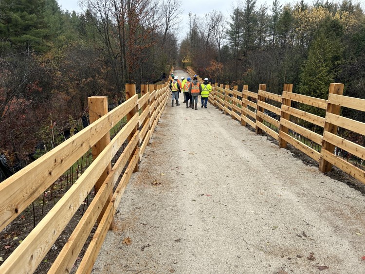 caledon trailway fence completion