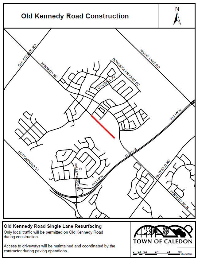 Kennedy Road Location Map