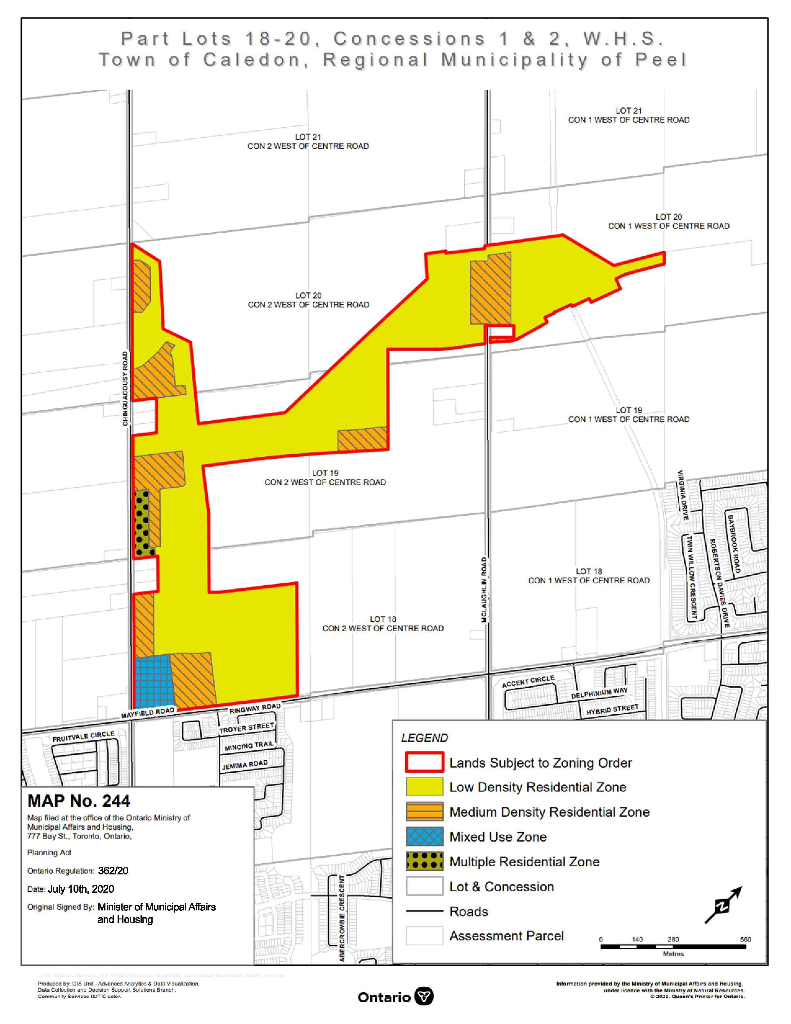 Map of Mayfield West Phase 2 Stage 2 Zoning