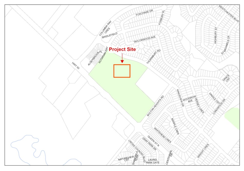aerial map of north hill playground