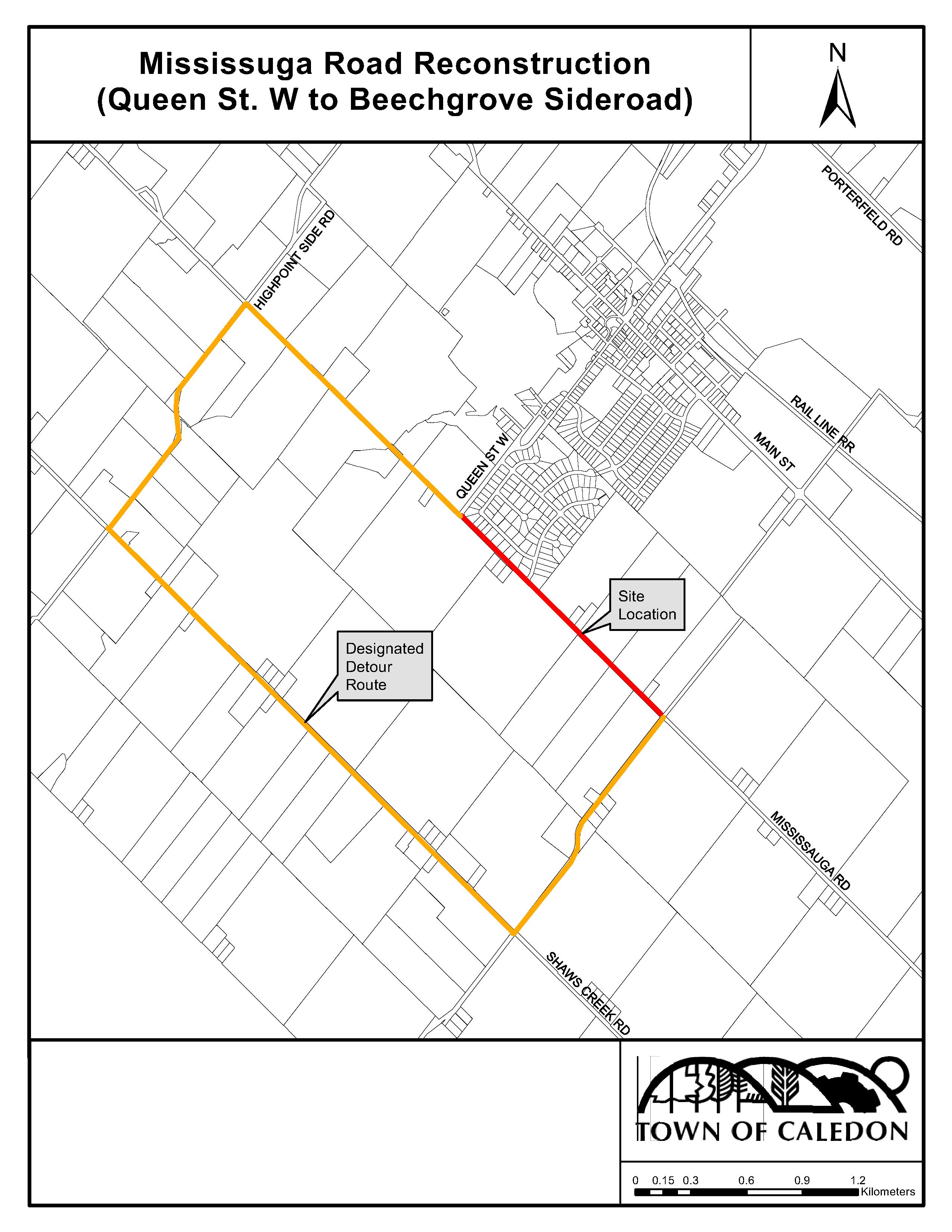 Mississauga Road Closure Map