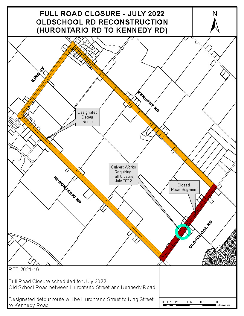 Detour route for July closure