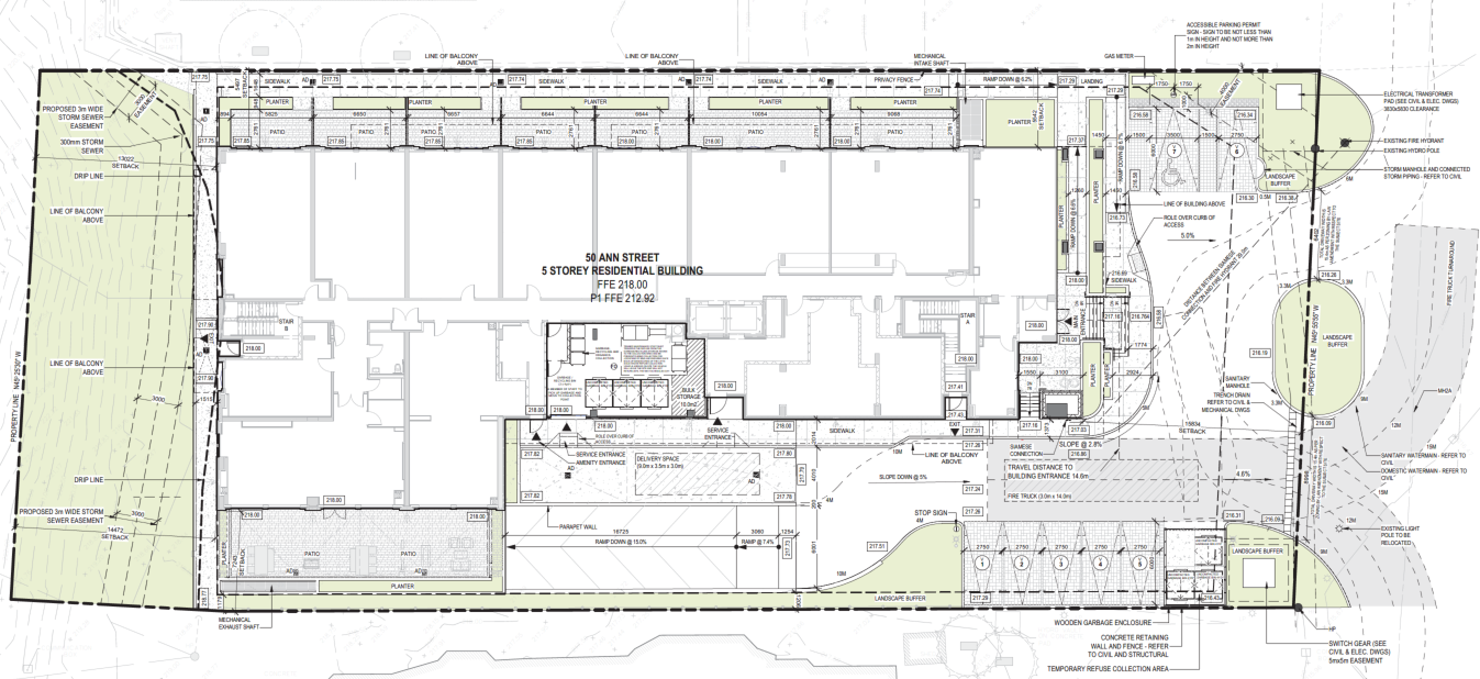 Site plan for 50 Ann st.