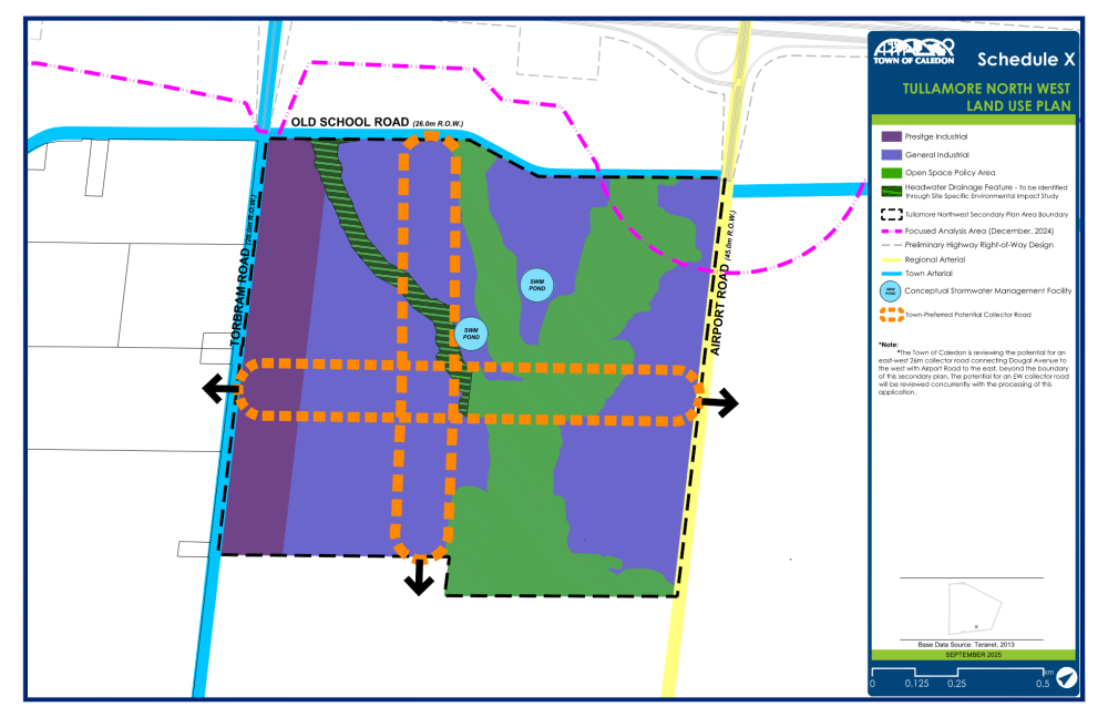 aerial map of tullamore north west land use plan