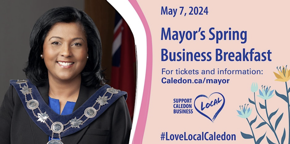 invite card for Mayor's Spring Breakfast 2024