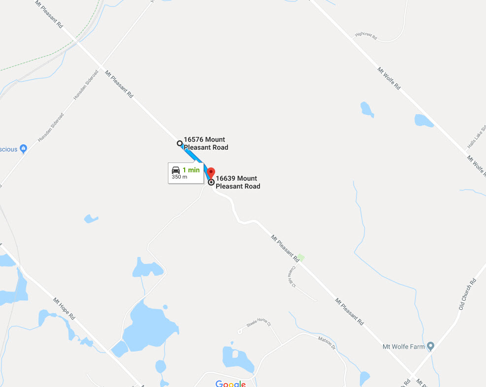 Mount Pleasant Road is temporarily closed, Town of Caledon