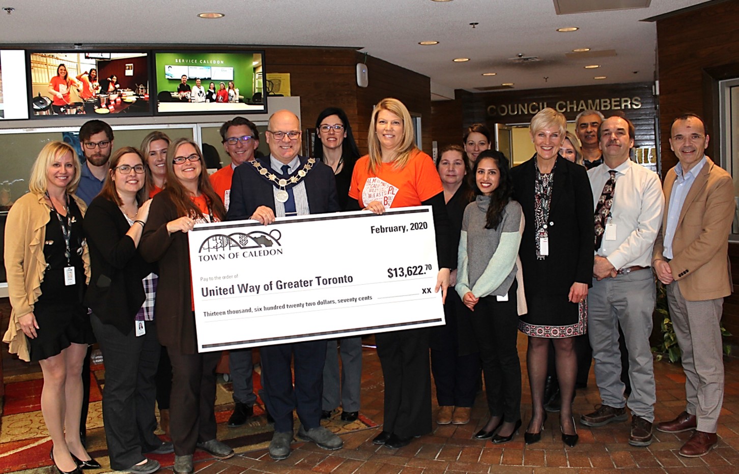 United Way Cheque Presentation