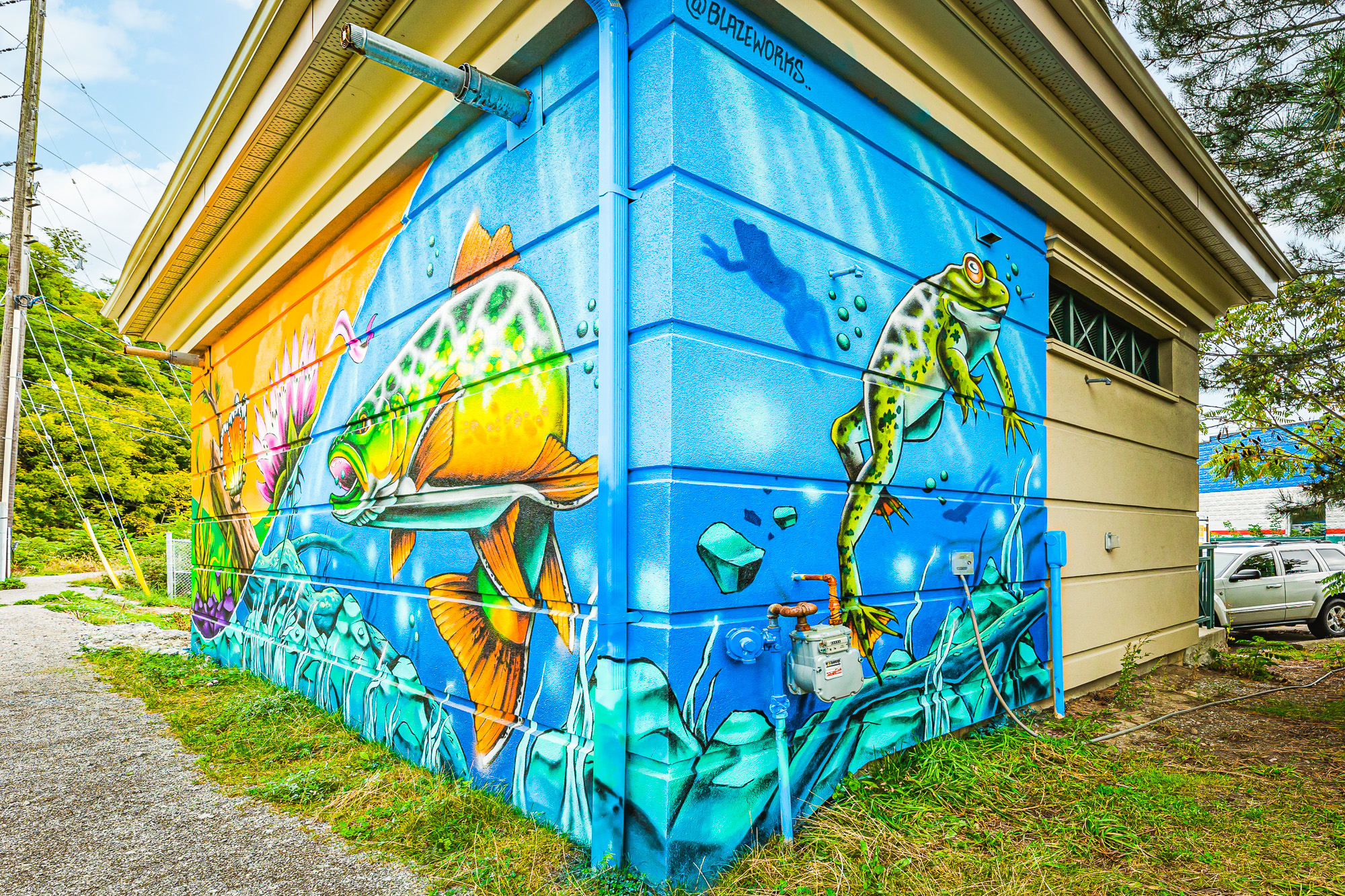 Wildlife mural by Blaze Wiradharma