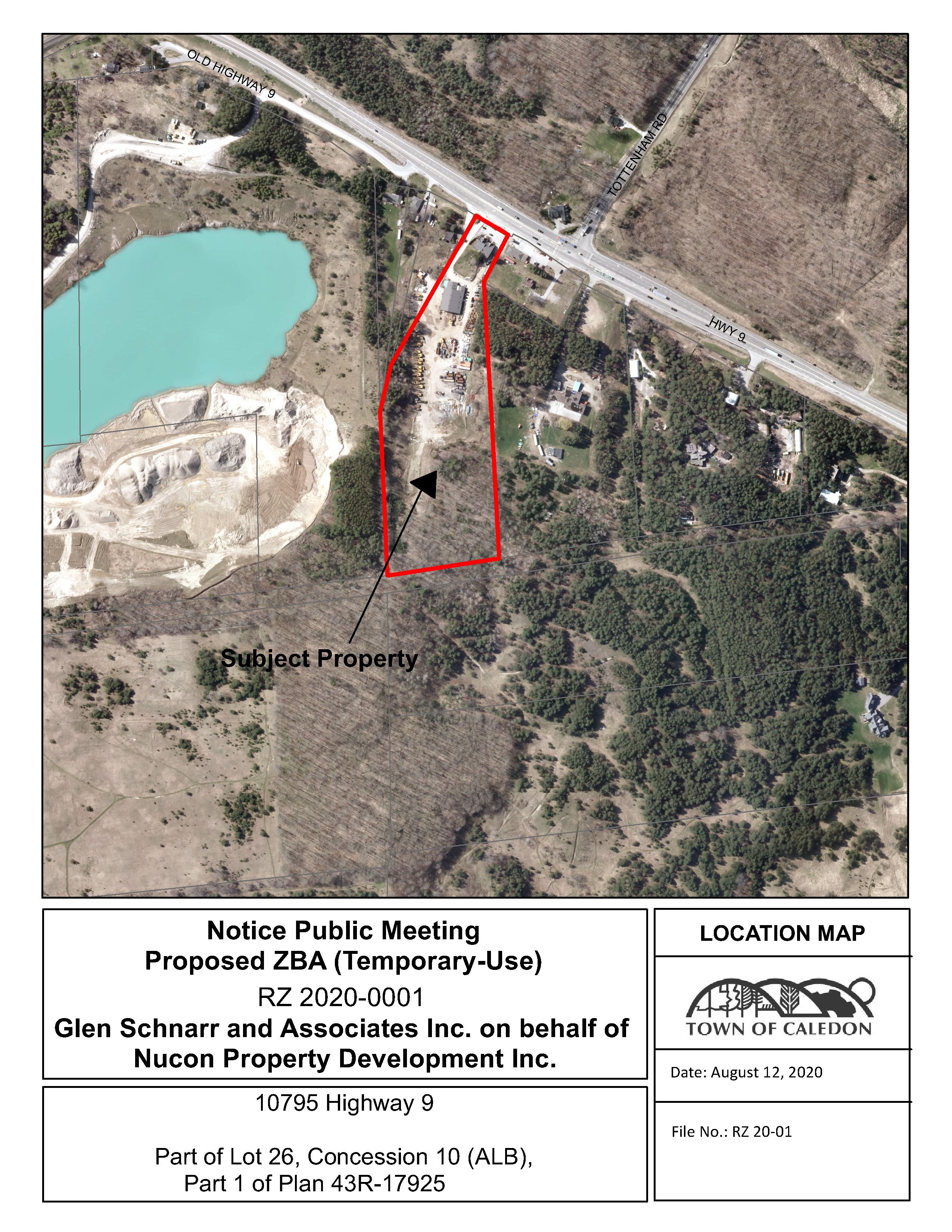 Map of Subject Property at 10795 Highway 9