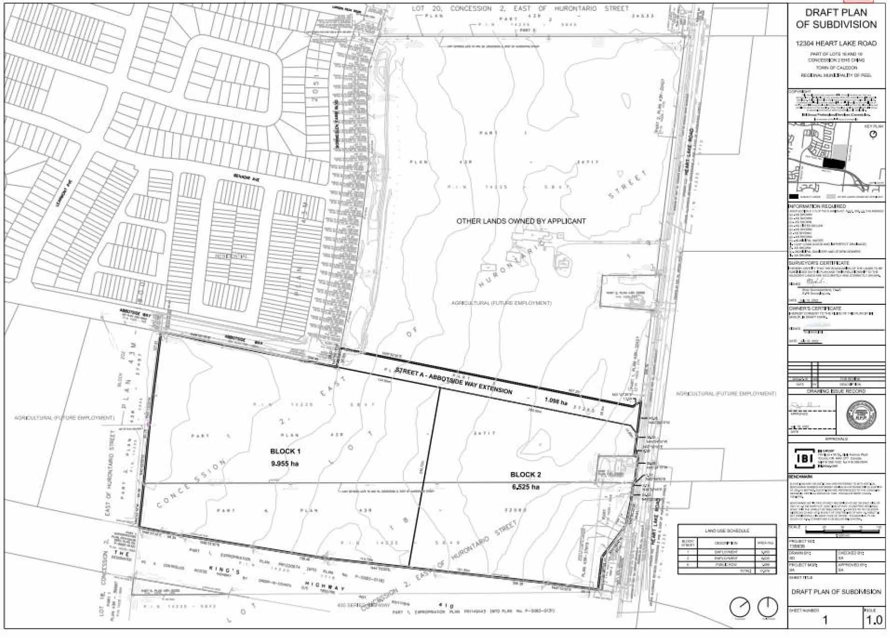 Draft Plan of Subdivision