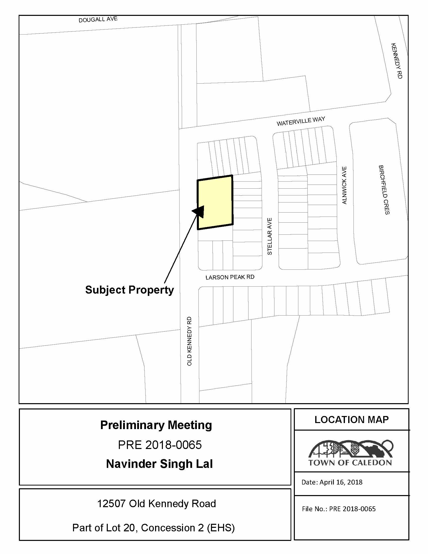 Map of Subject Property at 12507 Old Kennedy Road