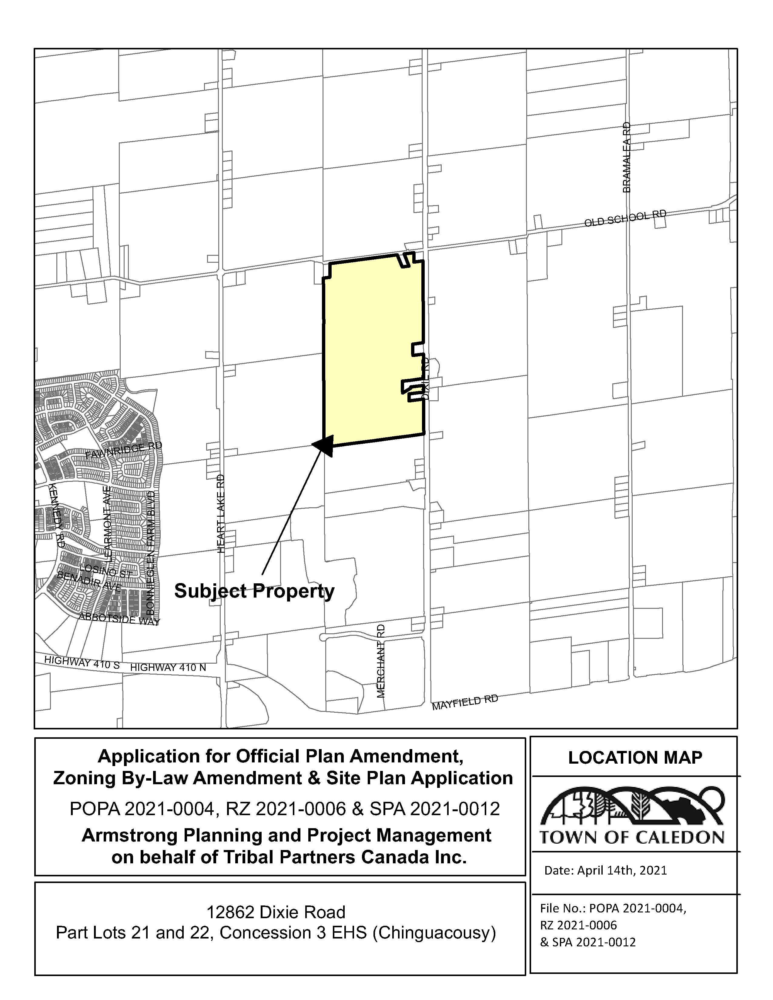 Location Map of 12862 Dixie Road