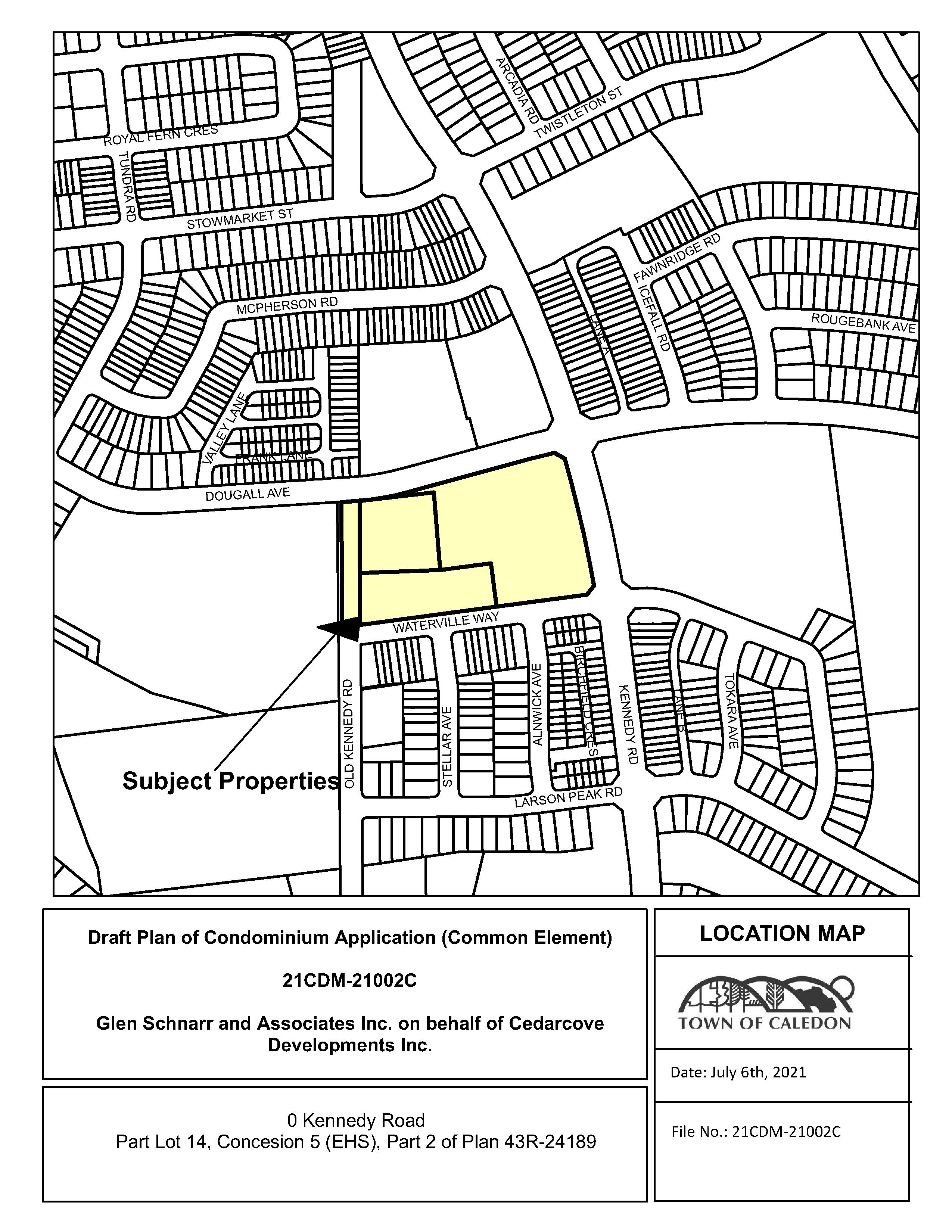 Location Map of 0 Kennedy Road 