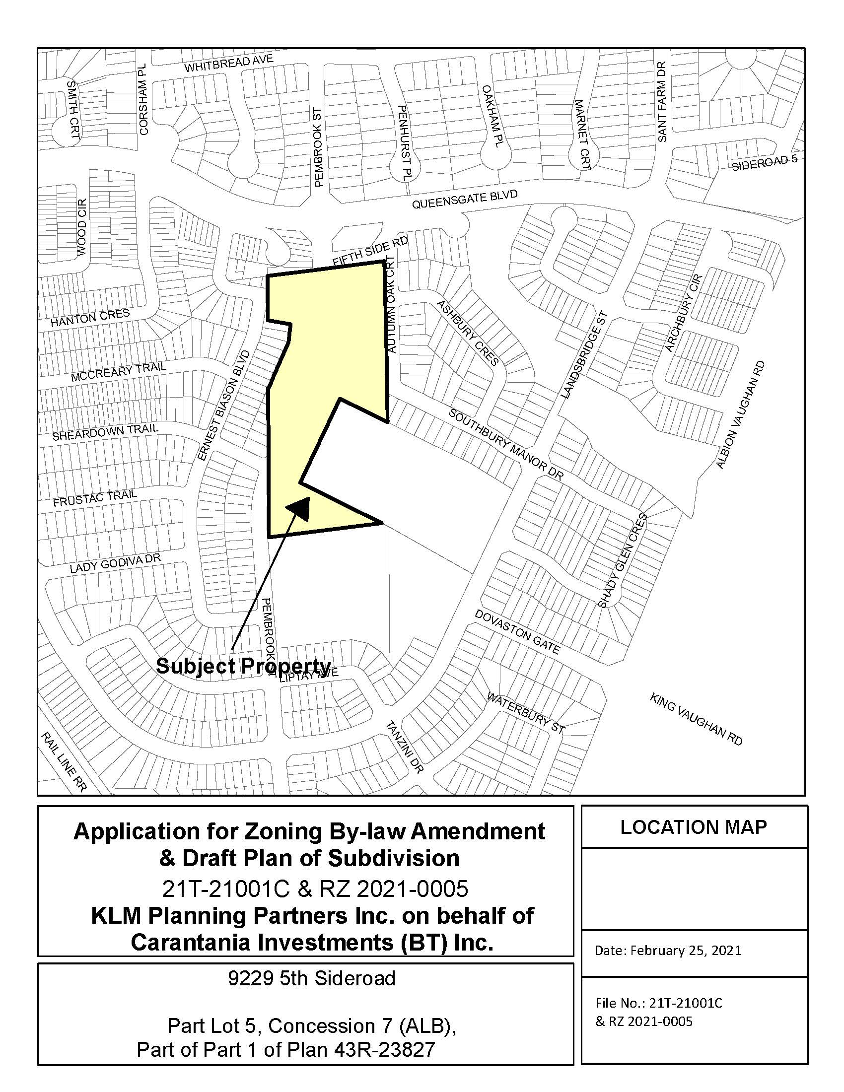 Location Map of 9229 5th Line