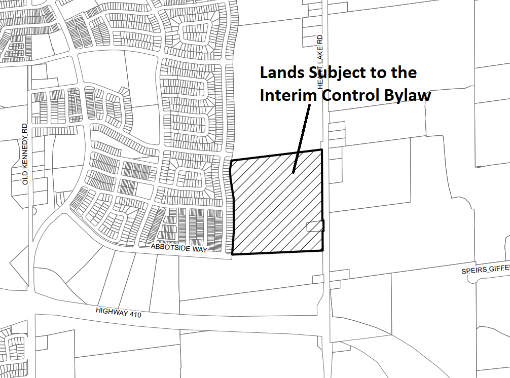 Location Map for Interim Control By-law at Heart Lake and Highway 410