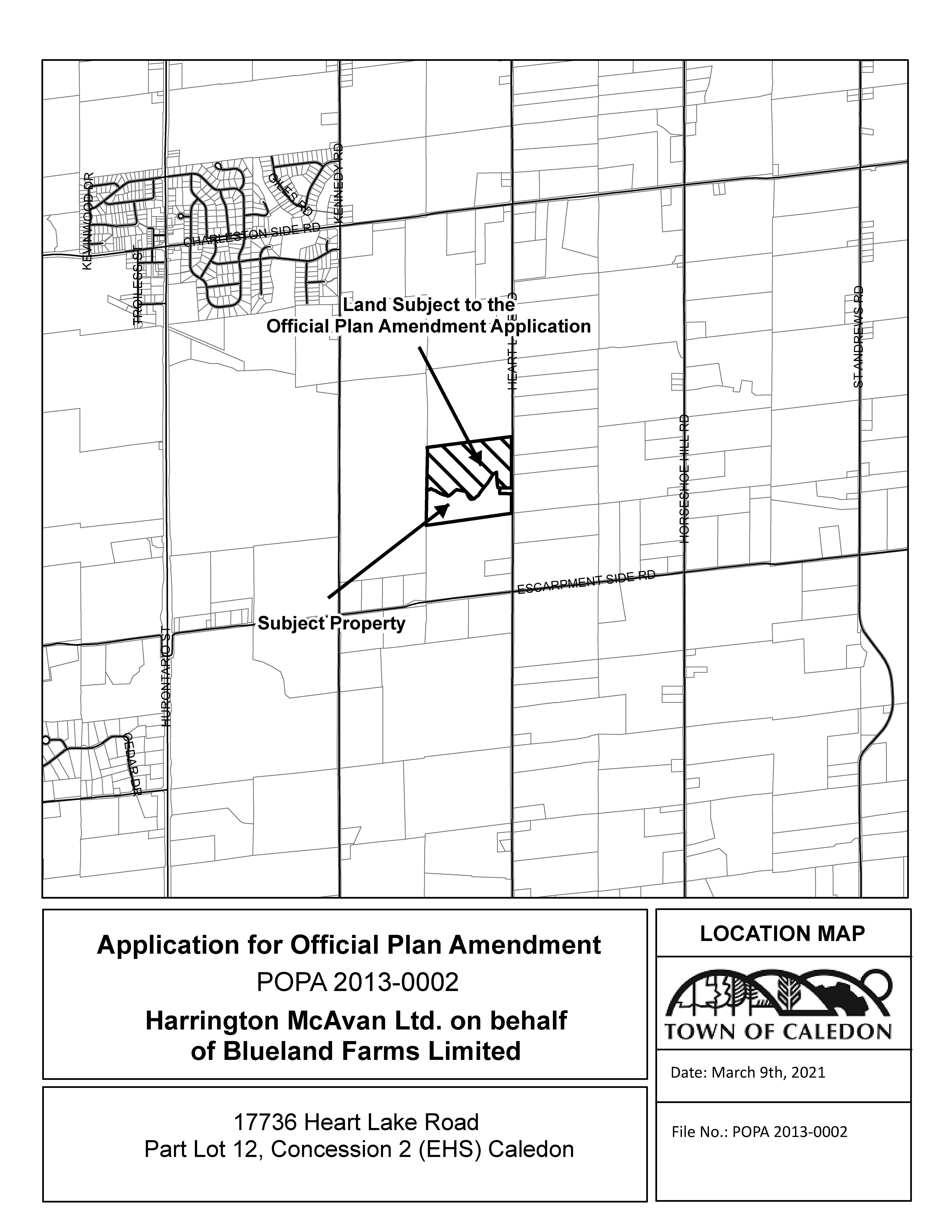 Map of Subject Property 17736 Heart Lake Road