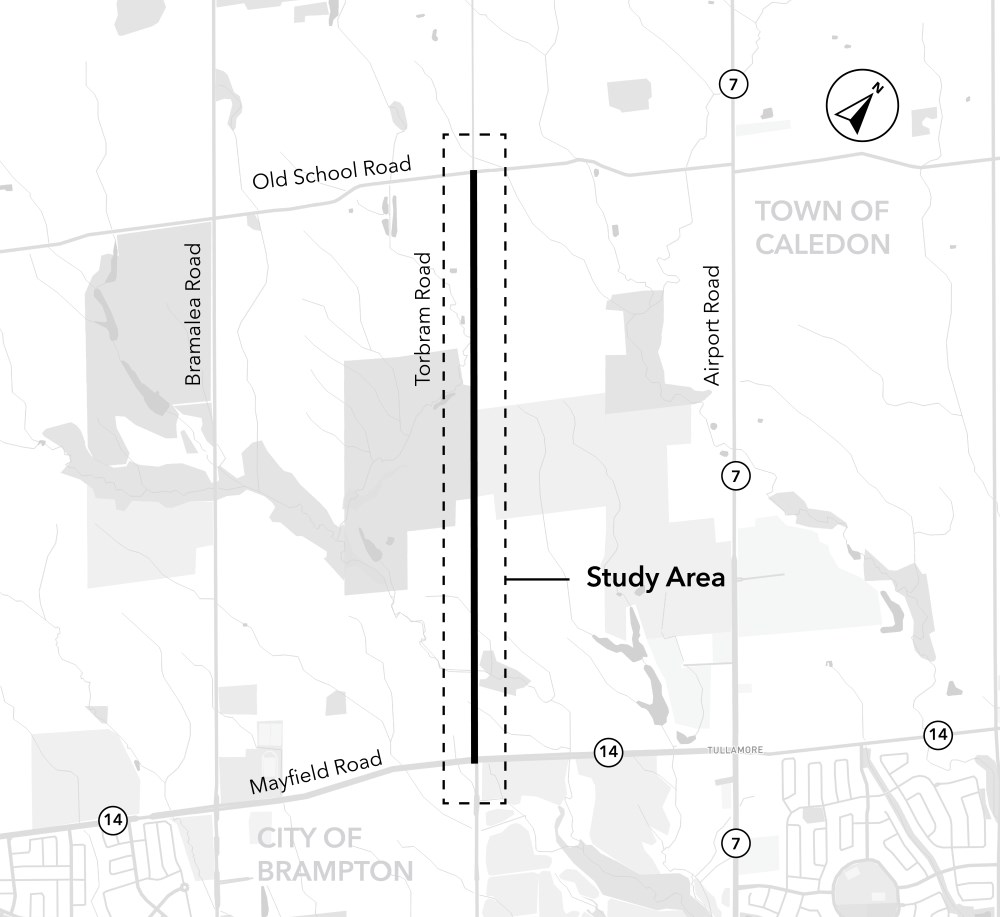 map of torbram road ea