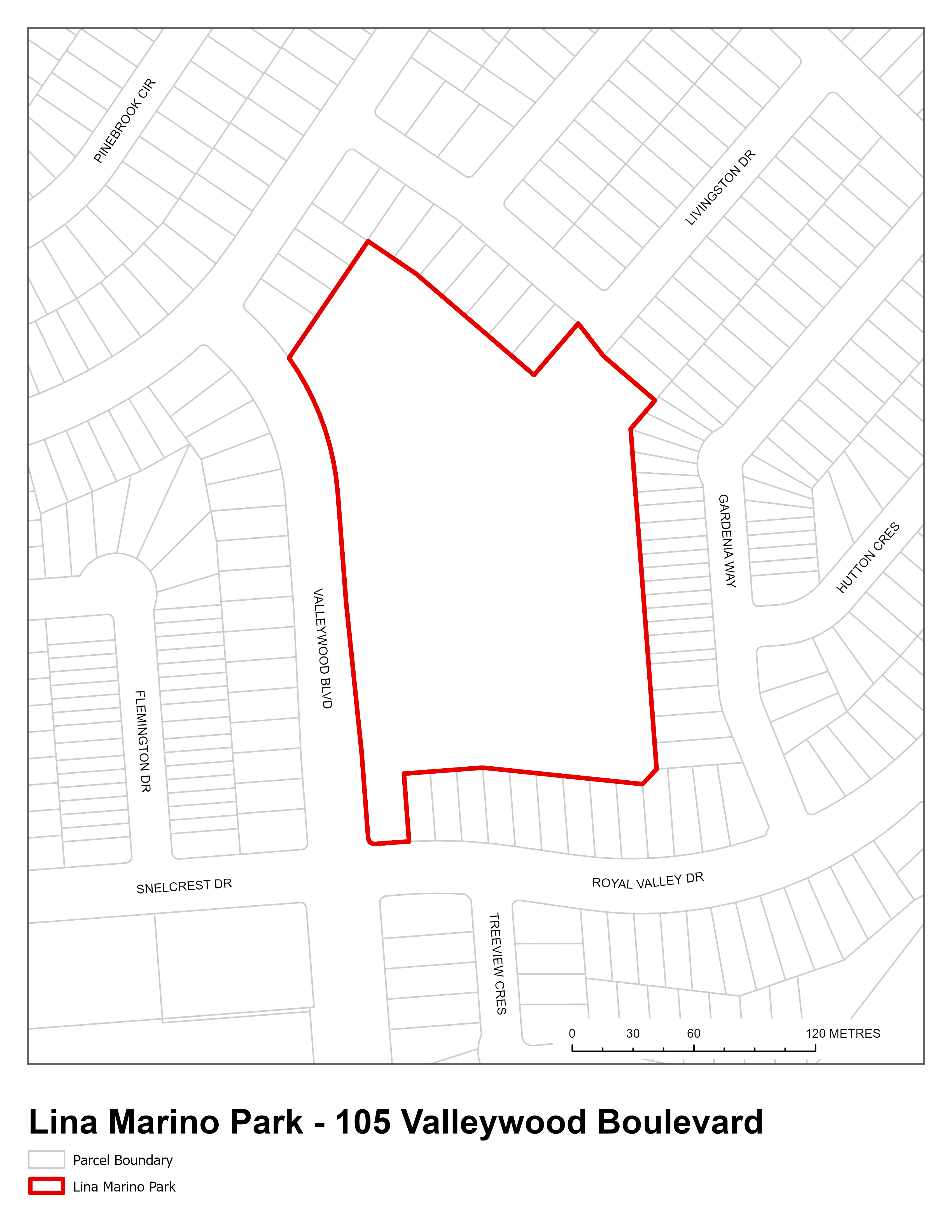 Lina Marino Park location map