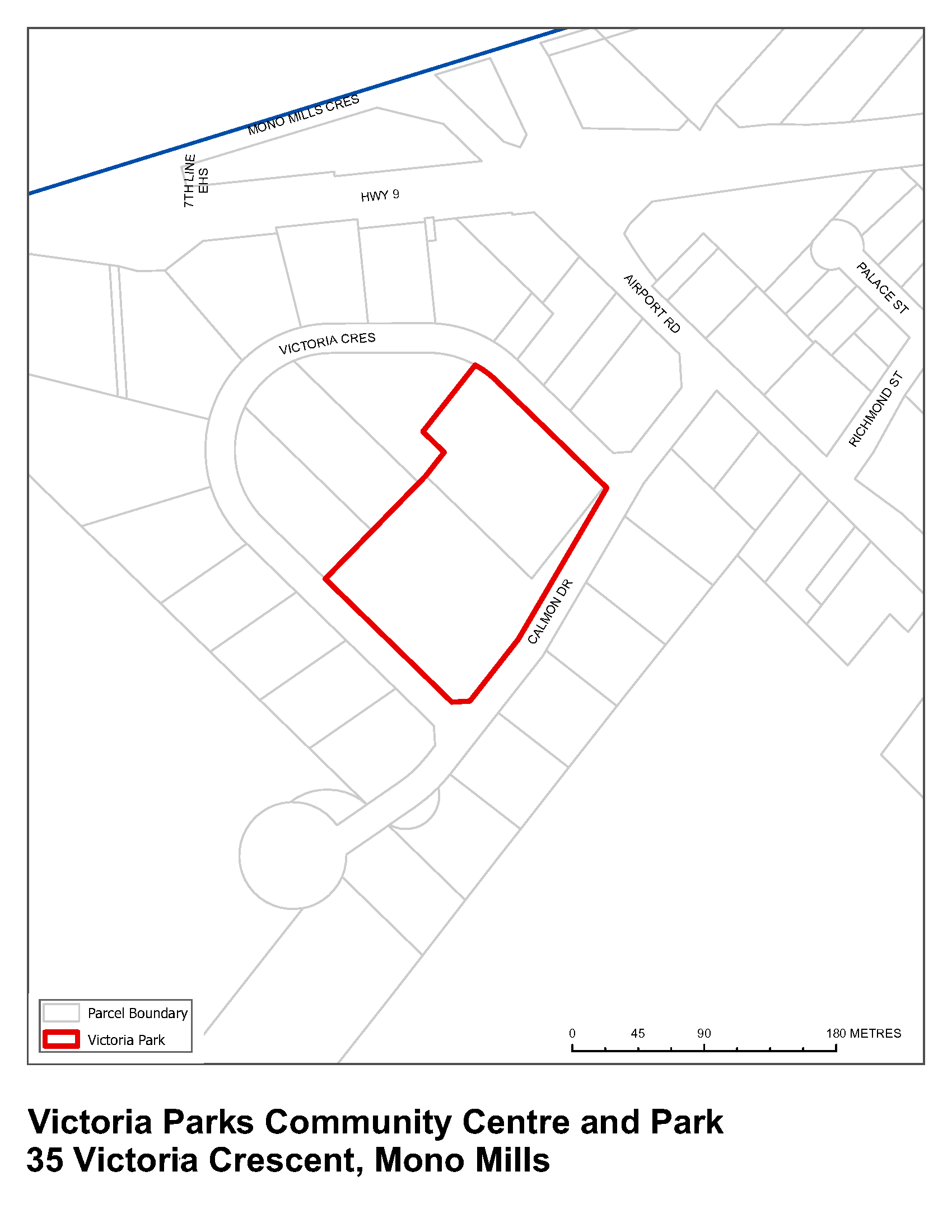Victoria Parks location map